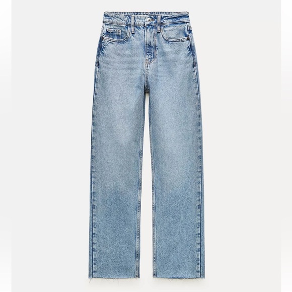 NWT ZARA HIGH RISE Z1975 STRAIGHT LEG JEANS 29 (US 8) - Picture 1 of 6